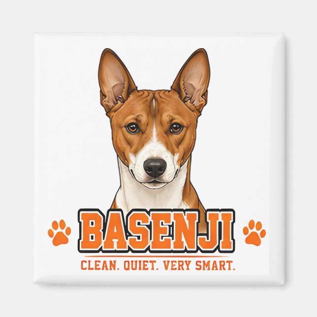 🐾 Basenji Hund Ägarpresent🐾 Magnet (Framsidan)