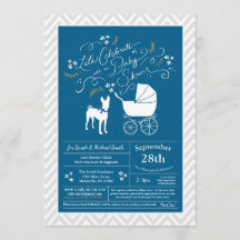 Basenji Hund Baby Shower Boy Blue