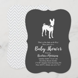 Basenji Hund Baby Shower Neutralt Inbjudningar