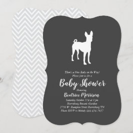 Basenji Hund Baby Shower Neutralt Inbjudningar