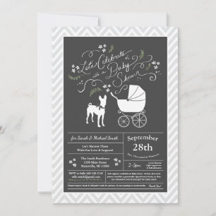 Basenji Hund Baby Shower Neutralt Inbjudningar