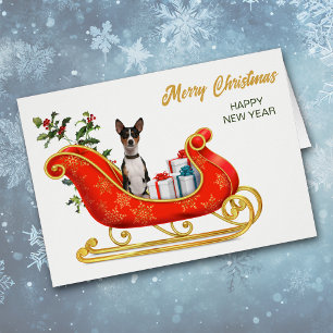 Basenji Hund jul-smartkort Hälsningskort