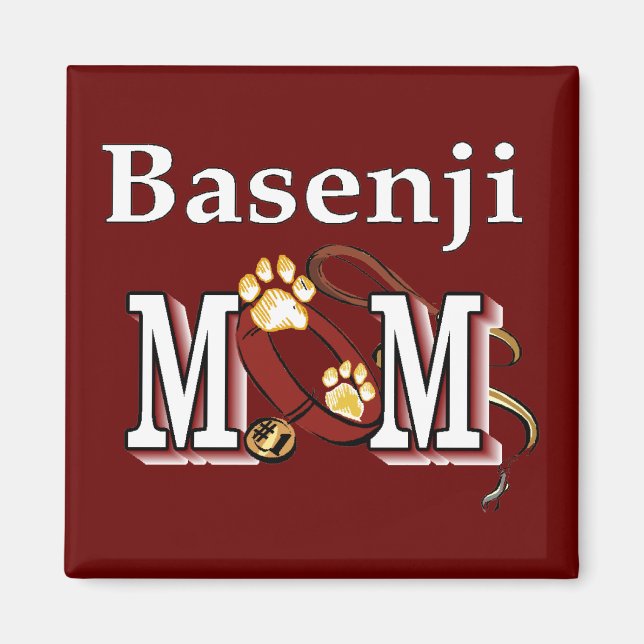 Basenji Hund MAMMA Magnet (Framsidan)
