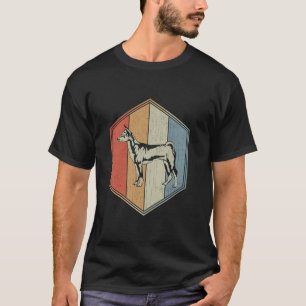 Basenji Hund med ansträngd design Retro Basenji D T Shirt