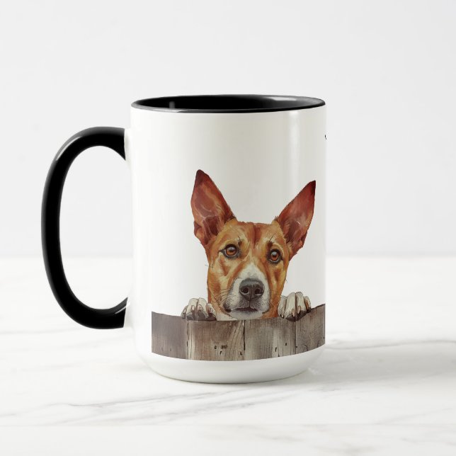 Basenji Hund Mugg (Vänster)