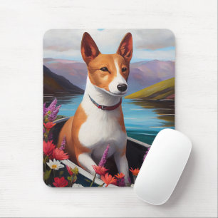 Basenji Hund på en paddel: Ett naturskönt äventyr Musmatta