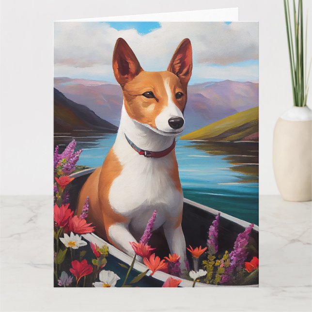Basenji-Hund på Paddle: en kristen Äventyr Kort (Framsida)
