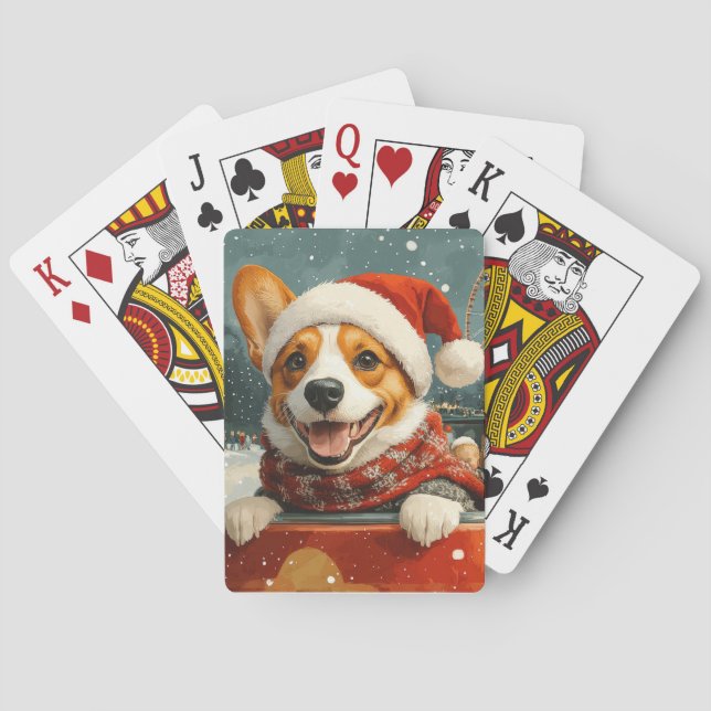 Basenji Hund Roller Underlägg jul Casinokort (Baksidan)