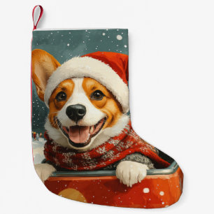 Basenji Hund Roller Underlägg jul Liten Julstrumpa