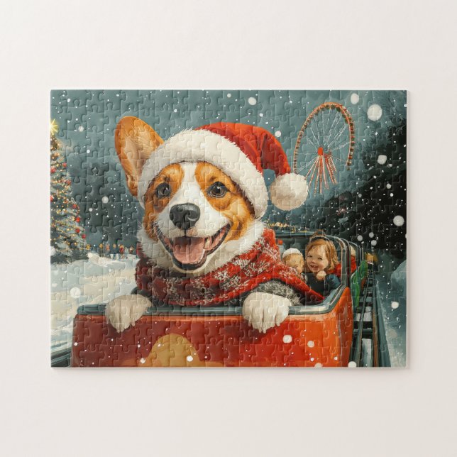 Basenji Hund Rullande Mattor Jul Pussel (Horisontell)
