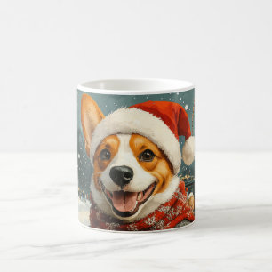 Basenji Hund Rulltrappa Jul Kaffemugg