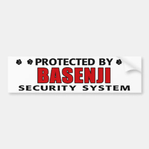 Basenji Hund Security Bildekal