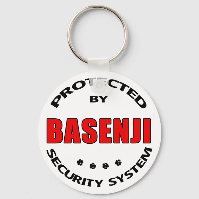 Basenji Hund Security Nyckelring (Framsida)