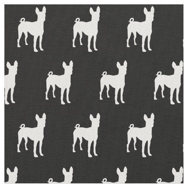 Basenji Hund Silhouette Pet Tyg (Närbild)