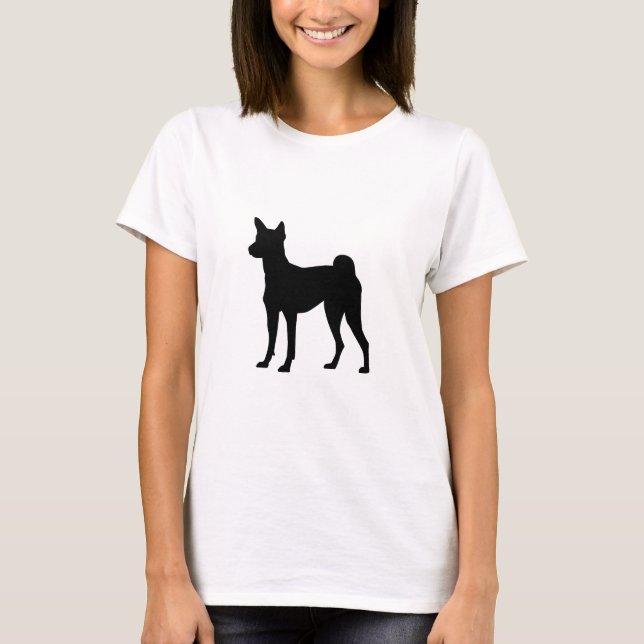 Basenji hund t-shirt (Framsida)