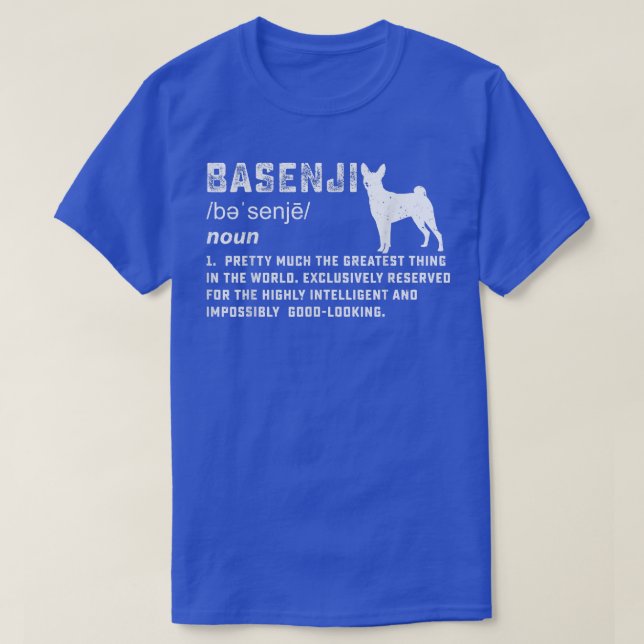 Basenji hundägare lustig djurälskare lustig defini t shirt (Design framsida)