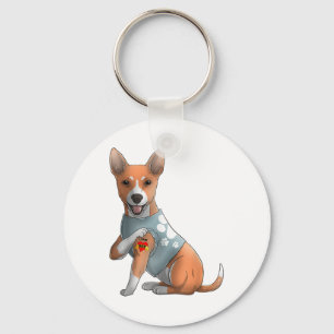 Basenji I Kärlek Mamma Tattoo Hund tröja Funny Mam Nyckelring