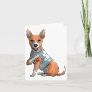 Basenji jag älskar mamma tatuering hund skjorta ro kort