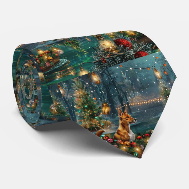 Basenji jul Festive Voyage Slips (Rullad)