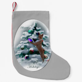 Basenji jul liten julstrumpa