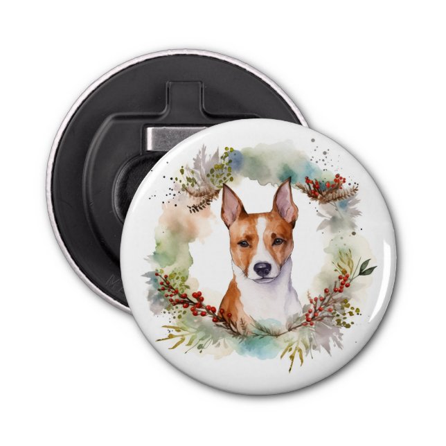 Basenji-julafton, Festive Valp Flasköppnare (Framsidan)