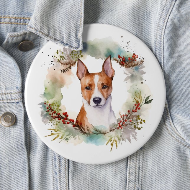Basenji-julafton, Festive Valp Knapp (In Situ)