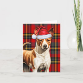 Basenji-julen, Hund Red-Grönten, Play-jul Helgkort
