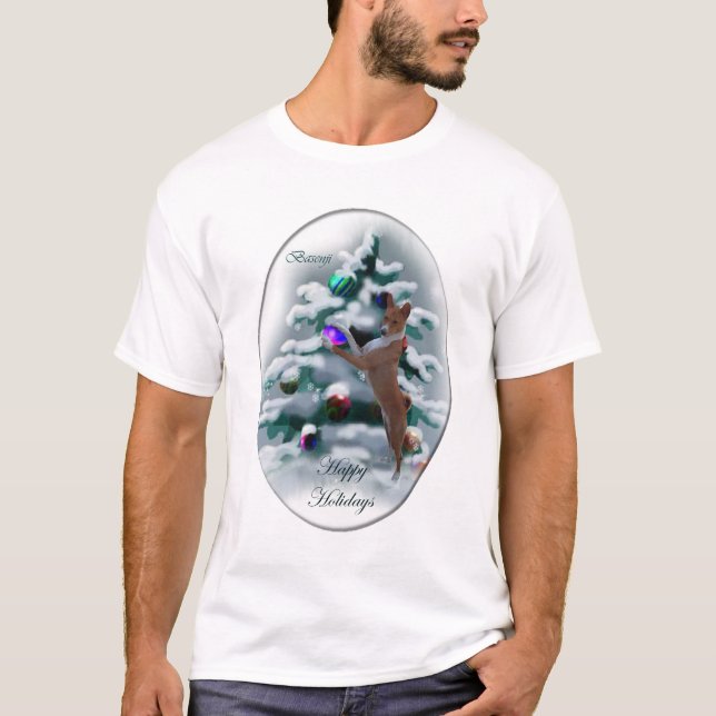 Basenji-julklappar Tee (Framsida)