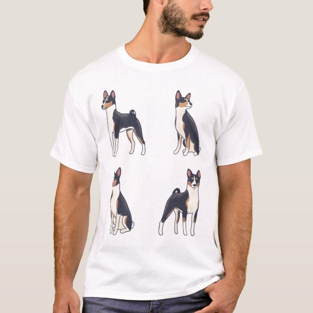 Basenji Magic T Shirt (Framsida)