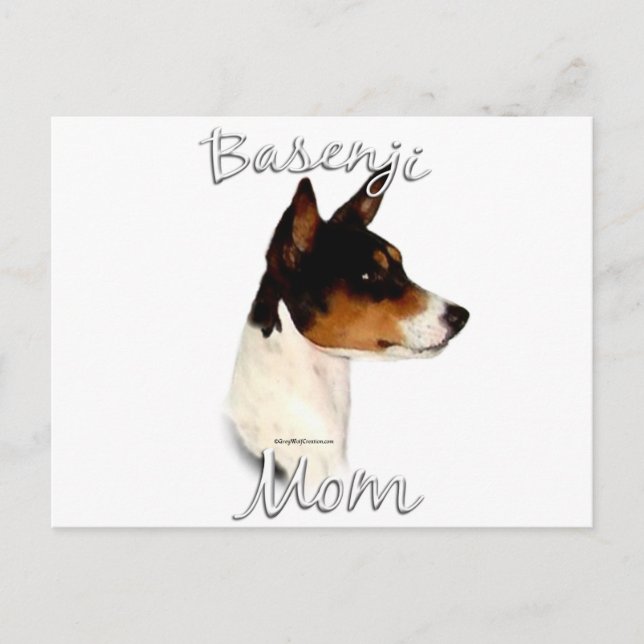 Basenji Mamma 2 Vykort (Framsida)