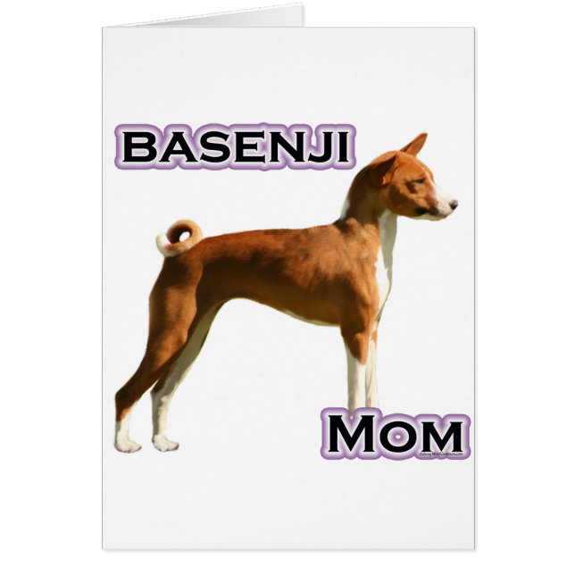Basenji Mamma 4 Hälsningskort (Framsidan)