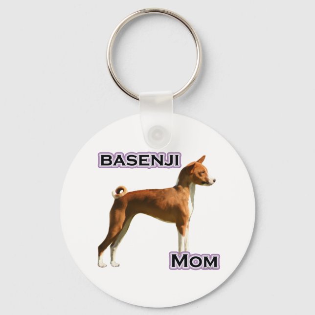 Basenji Mamma 4 - Nyckelkedjan Nyckelring (Framsida)