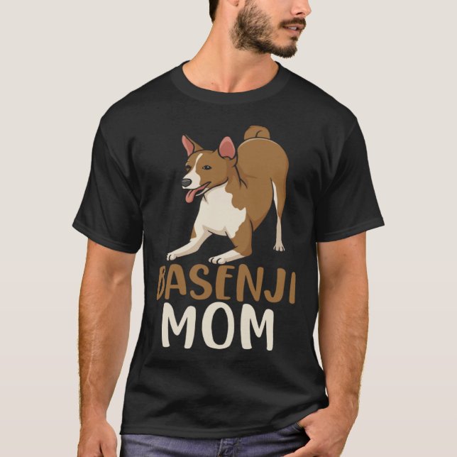 Basenji Mamma Animal Hundägare T Shirt (Framsida)