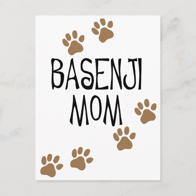 Basenji Mamma Vykort (Framsida)