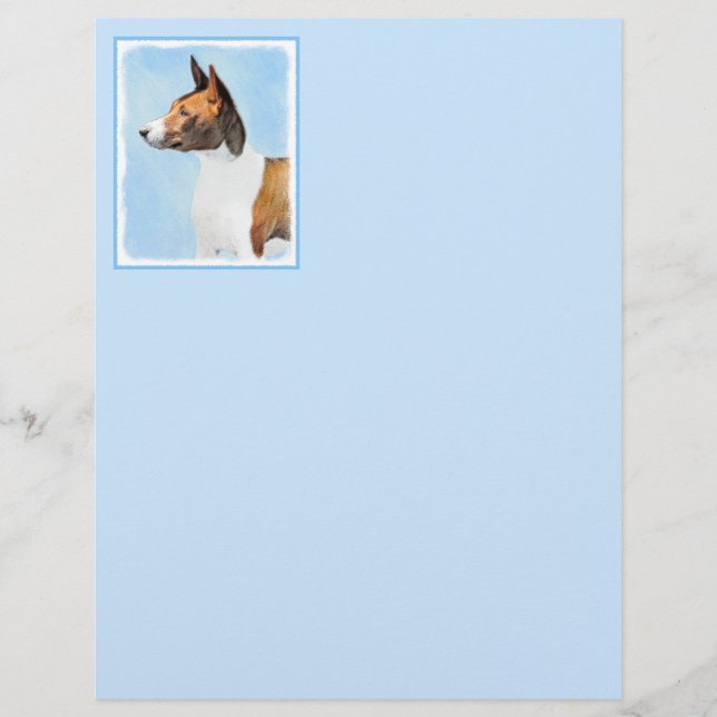 Basenji Painting - Cute Original Art (Framsida)