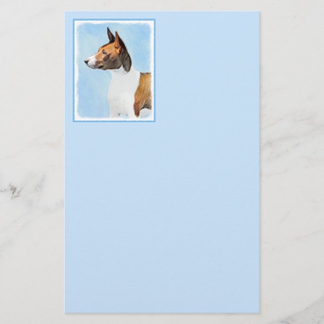 Basenji Painting - Cute Original Art (Framsida)