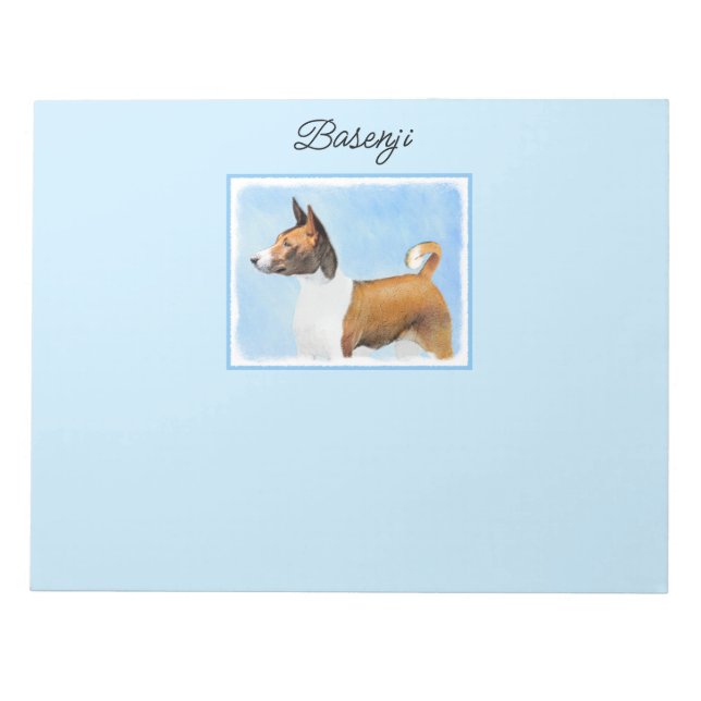 Basenji Painting - Cute Original Art Anteckningsblock (Framsida)