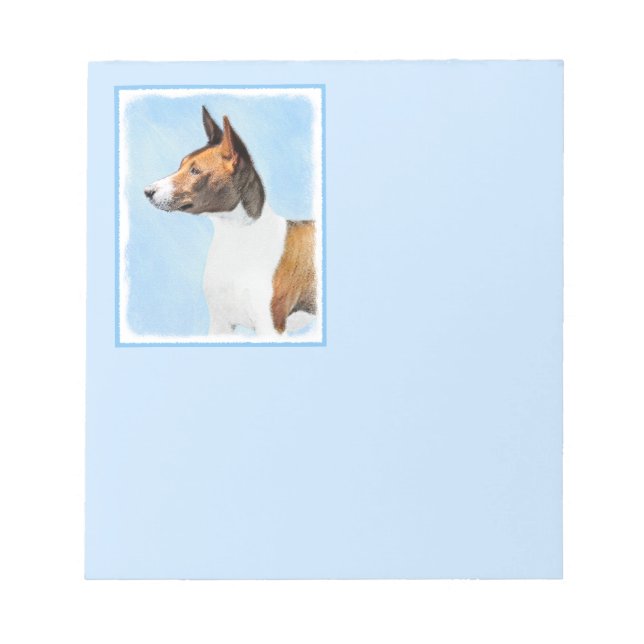 Basenji Painting - Cute Original Art Anteckningsblock (Framsida)