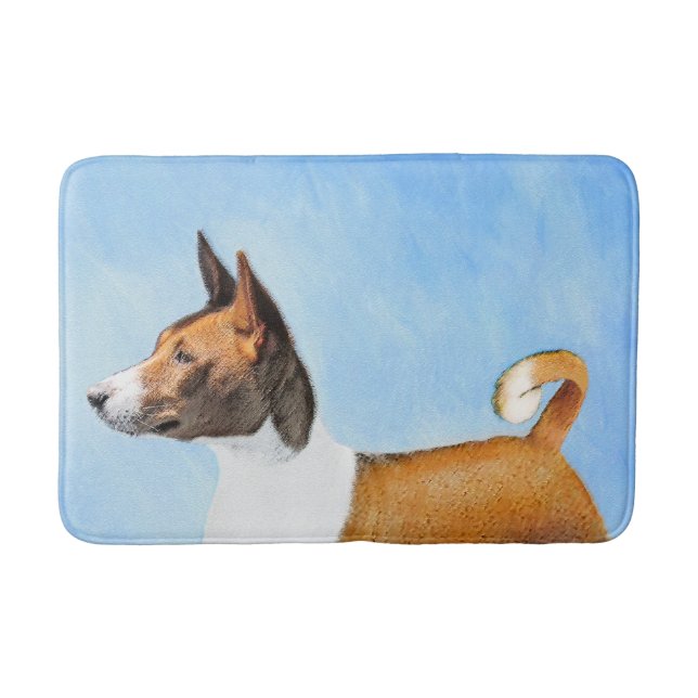 Basenji Painting - Cute Original Art Badrumsmatta (Framsidan)
