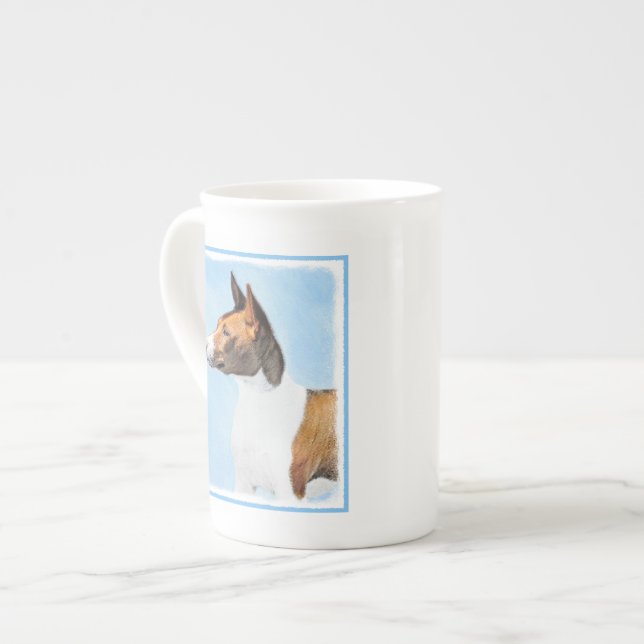 Basenji Painting - Cute Original Art Benporslin Mugg (Framsida vänster)