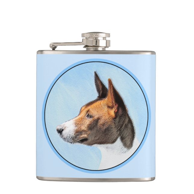 Basenji Painting - Cute Original Art Fickplunta (Framsidan)