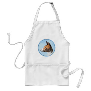 Basenji Painting - Cute Original Art Förkläde