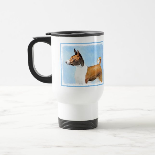 Basenji Painting - Cute Original Art Resemugg (Vänster)