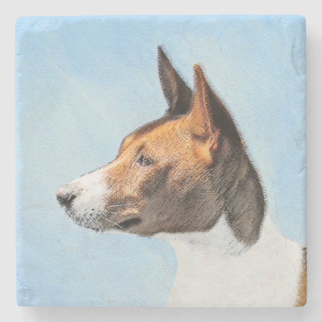 Basenji Painting - Cute Original Art Stenunderlägg (Framsidan)