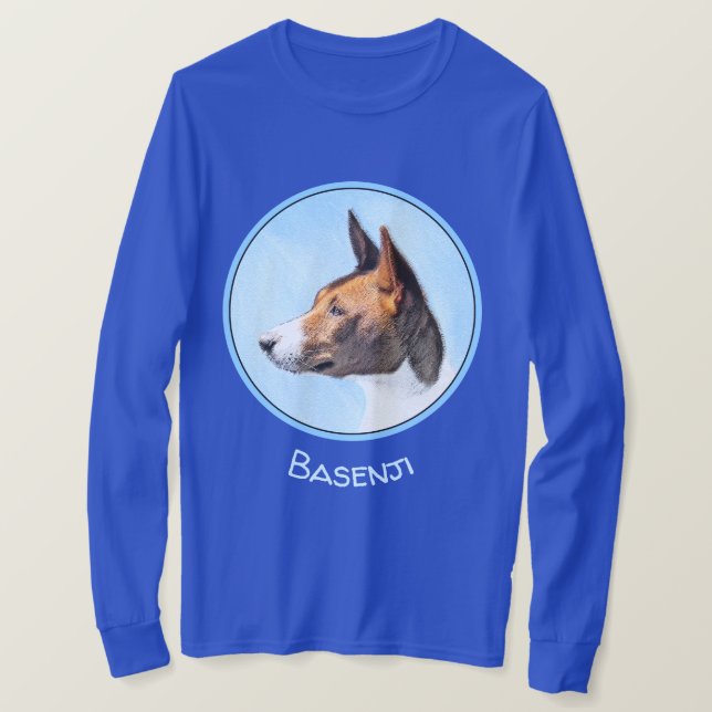 Basenji Painting - Cute Original Art T Shirt (Design framsida)