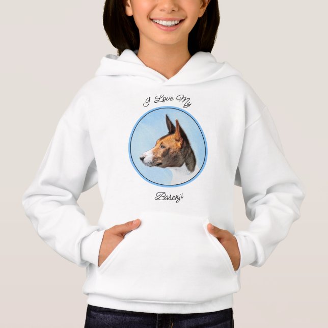 Basenji Painting - Cute Original Art T Shirt (Framsida)