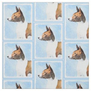Basenji Painting - Cute Original Art Tyg