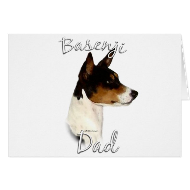 Basenji Pappa 2 Hälsningskort (Framsidan Horizontal)