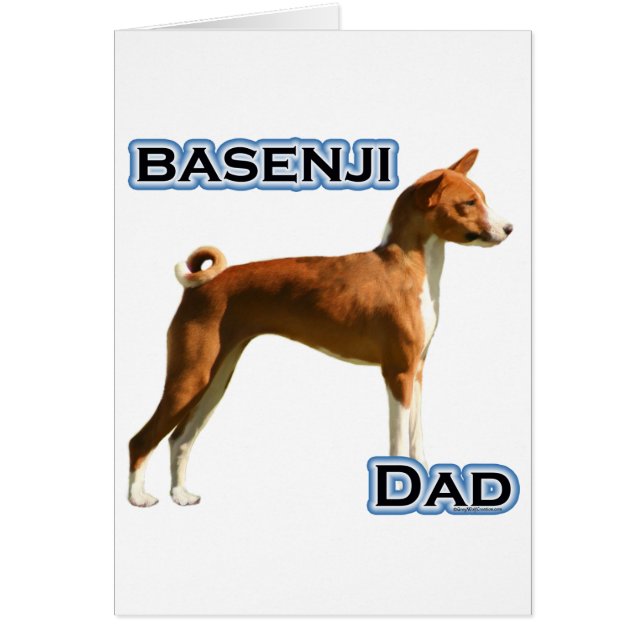 Basenji Pappa 4 Hälsningskort (Framsidan)