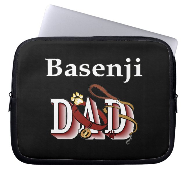 Basenji Pappa Laptop Fodral (Framsidan)